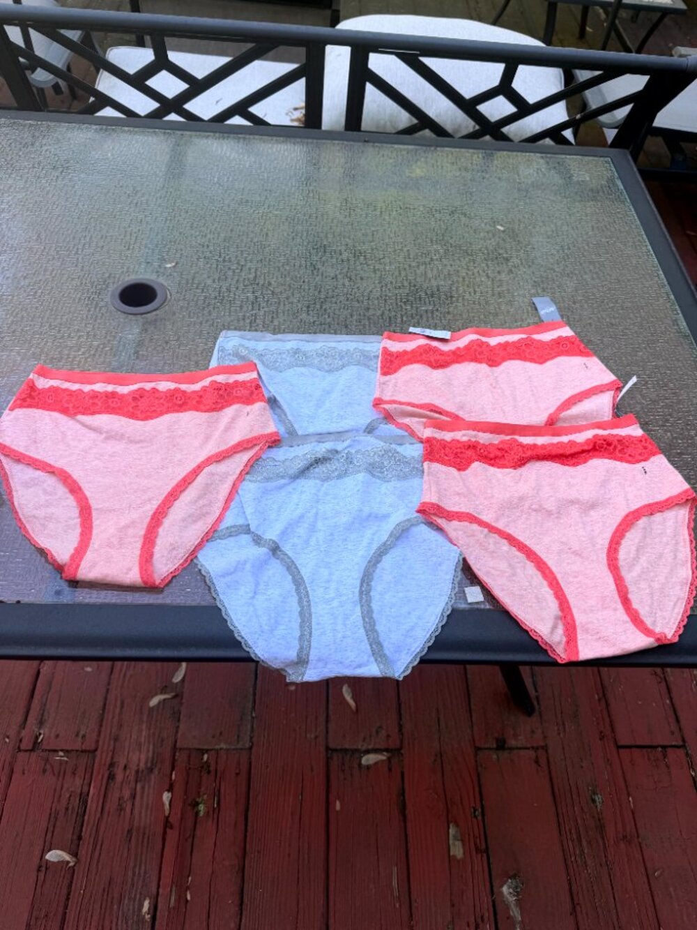 NWT Aerie Women’s Cotton High Leg Panties, 5-Pair Lot, Lace Trim, Size S